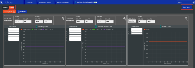 Using the Curve Wizard to Generate Custom Chiller Performance Curves