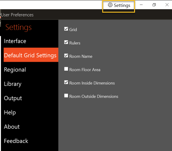 Building Visibility, Grid Settings, & Snap Settings