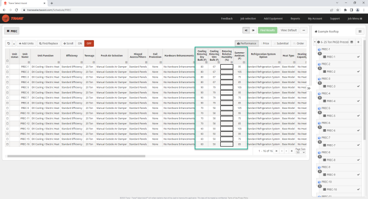 Creating Equipment Curves from Trane Select Assist