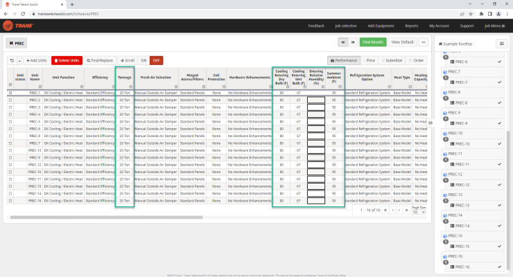 Creating Equipment Curves from Trane Select Assist