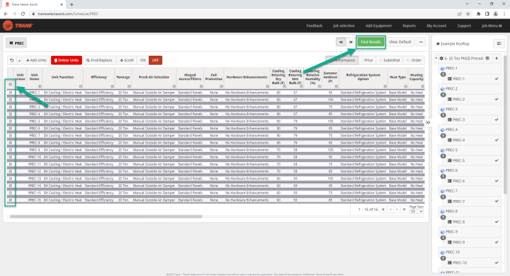 Creating Equipment Curves from Trane Select Assist