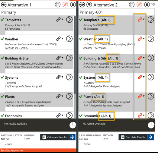 Alternatives (Compare Multiple Scenarios)