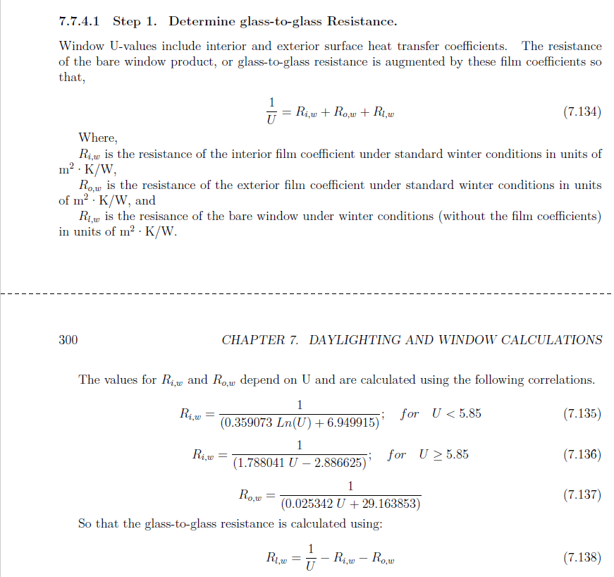 Understanding U-Factors for simple glazings in TRACE 3D Plus