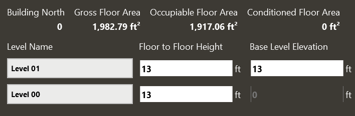 Levels, Elevations and Floor to Floor Height