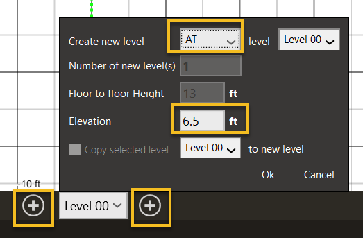 Levels, Elevations and Floor to Floor Height