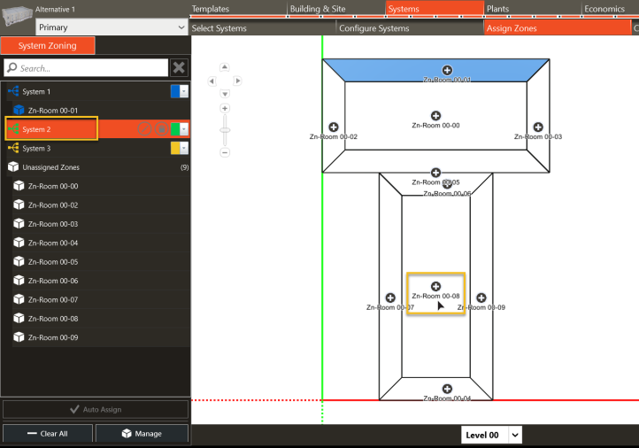Assign Zones to Systems