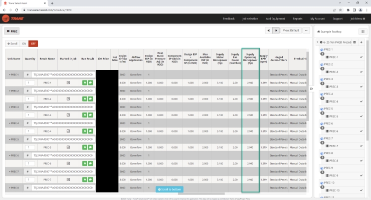 Creating Equipment Curves from Trane Select Assist