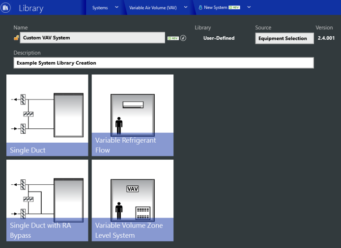 Creating a New Custom System in the Library